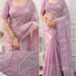 Ivory Turkish Organza Saree