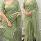 Ivory Turkish Organza Saree
