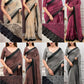 Mul Chanderi Saree with Black Lace Border