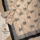 Mul Chanderi Saree with Black Lace Border