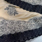 Mul Chanderi Saree with Black Lace Border