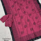 Mul Chanderi Saree with Black Lace Border