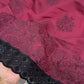 Mul Chanderi Saree with Black Lace Border