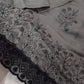 Mul Chanderi Saree with Black Lace Border