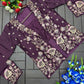Wine Crepe Satin Saree with Embroidered Jacket