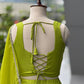 Lime Green Mirror Work Lehenga Choli
