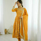 Embroidered Faux Georgette Anarkali Gown Set with Dupatta