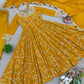 Embroidered Faux Georgette Anarkali Gown Set with Dupatta