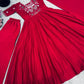 Designer Roman Simmer Silk Embroidered Gown Set