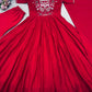 Designer Roman Simmer Silk Embroidered Gown Set