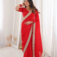 Shimmer Satin Silk Saree with Sequin Border