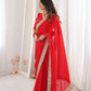 Shimmer Satin Silk Saree with Sequin Border