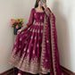 Sage Green Shimmer Silk Anarkali Gown Set
