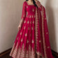 Sage Green Shimmer Silk Anarkali Gown Set