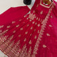 Sage Green Shimmer Silk Anarkali Gown Set