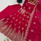 Sage Green Shimmer Silk Anarkali Gown Set