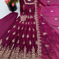 Sage Green Shimmer Silk Anarkali Gown Set