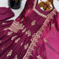 Sage Green Shimmer Silk Anarkali Gown Set