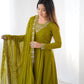 Fox Georgette Embroidered Black Anarkali Set with Bead and Zari Work