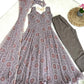Fox Georgette Silk Digital Print Gown Set with Dupatta