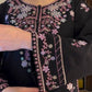 Black Embroidered Kurta Palazzo Set