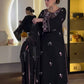 Black Embroidered Kurta Palazzo Set