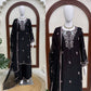 Black Embroidered Kurta Palazzo Set