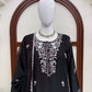 Black Embroidered Kurta Palazzo Set