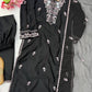 Black Embroidered Kurta Palazzo Set