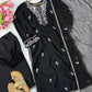 Black Embroidered Kurta Palazzo Set