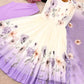 Floral Embroidered Faux Georgette Gown Set