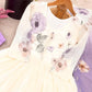 Floral Embroidered Faux Georgette Gown Set