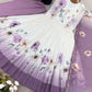 Floral Embroidered Faux Georgette Gown Set