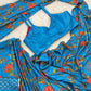 Blue Floral Ready to Wear Saree with Jacket