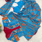 Blue Floral Ready to Wear Saree with Jacket