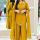 Maroon Mirror Work Palazzo Set