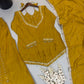 Maroon Mirror Work Palazzo Set