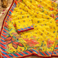 Yellow Floral Print Georgette Saree