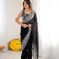 Thread Embroidery Faux Georgette Saree