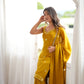 Mustard Roman Silk Kurta Palazzo Set