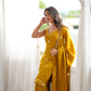 Mustard Roman Silk Kurta Palazzo Set