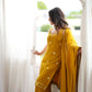 Mustard Roman Silk Kurta Palazzo Set