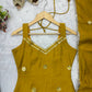 Mustard Roman Silk Kurta Palazzo Set