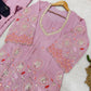Sage Floral Sequin Kurta Set