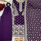 Embroidered Faux Georgette Suit Set with Dupatta