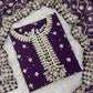 Embroidered Faux Georgette Suit Set with Dupatta