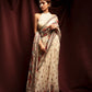 Yellow Floral Print Georgette Saree