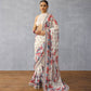 Yellow Floral Print Georgette Saree