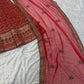 Red Chevron Thai Silk Lehenga with Zari Work