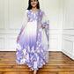 Designer Faux Georgette Digital Print Gown Set